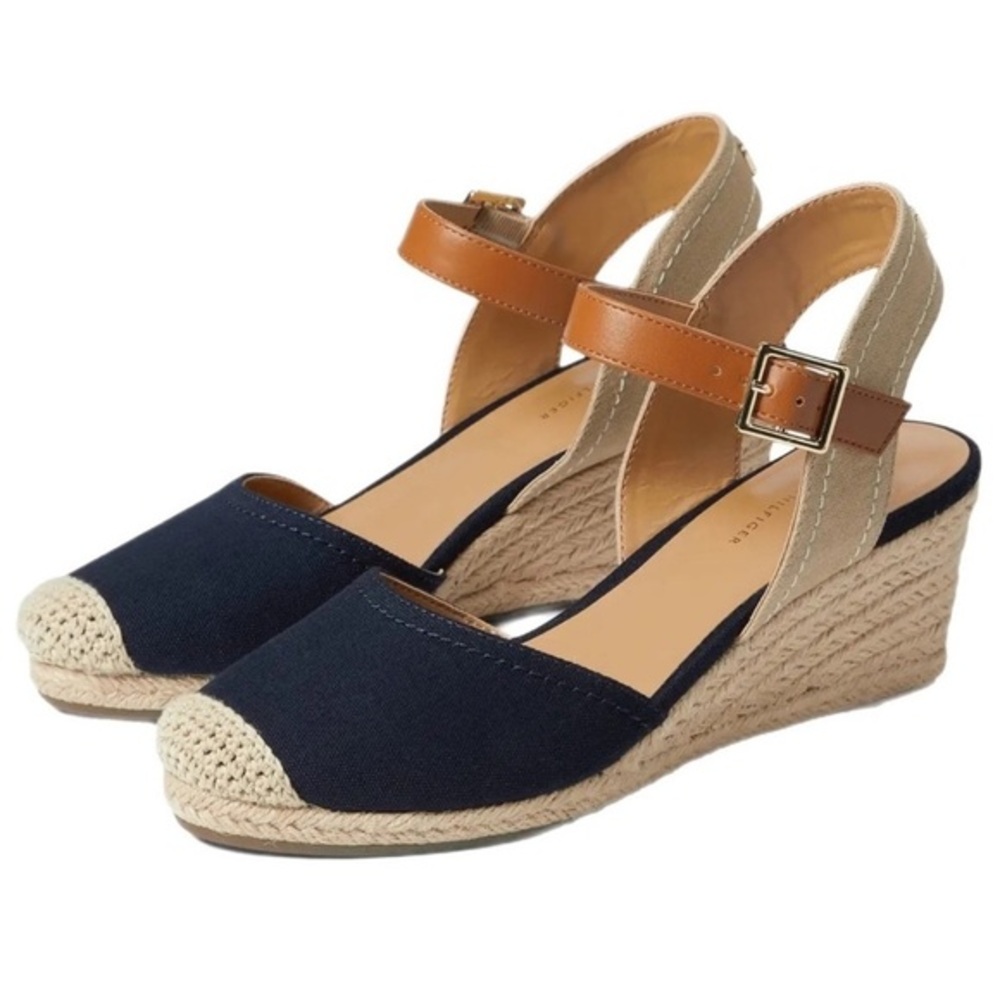 New Tommy Hilfiger Nilsa Ankle Wedge Sandals Sz 9.5